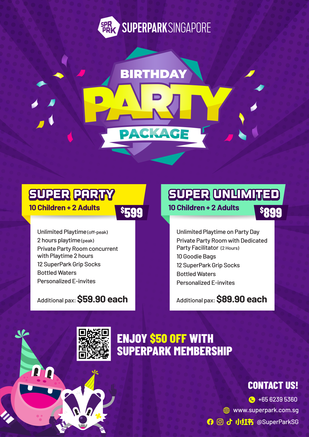 SuperPark Party Poster