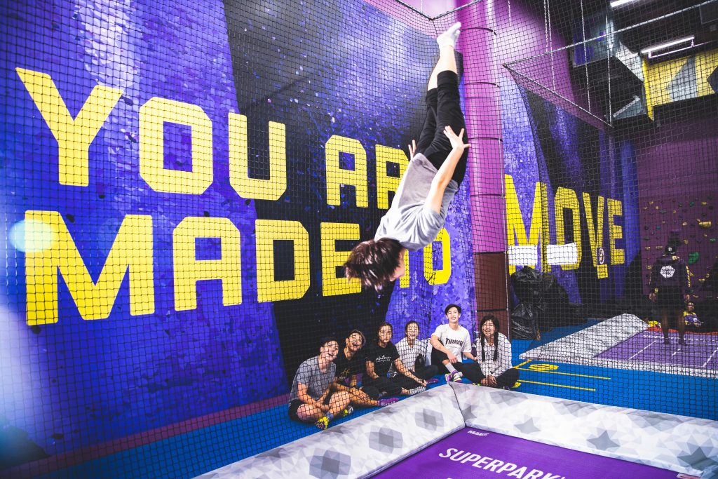Trampoline Platform How high can you bounce? SuperPark Singapore